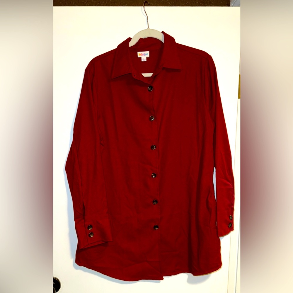 Large brick red lularoe Abigail unicorn